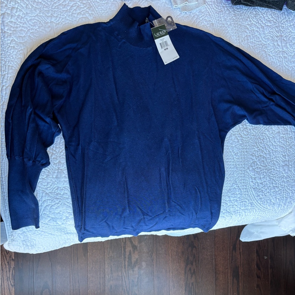 Ralph Lauren Classic Blue Knit Top